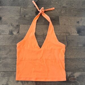 Holister Orange Halter Neck Top
